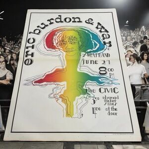 1970s Eric Burdon War Sweatband  @ The Civic Art By Cary Street Poster By Sunbum